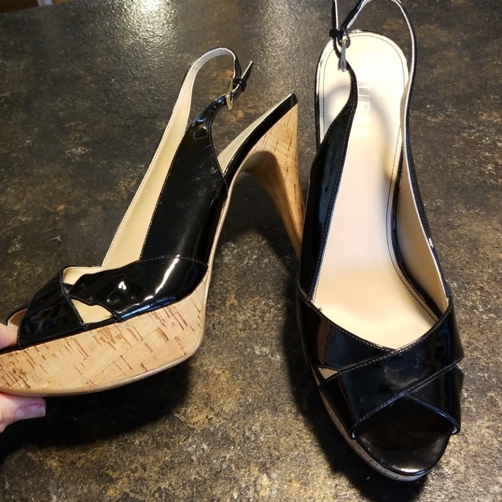 Guess cork heel stilettos